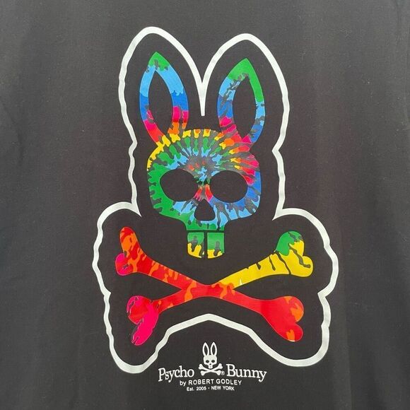 Psycho Bunny Tie-Dyed Logo Graphic Tee Size 5 - Picture 3 of 6